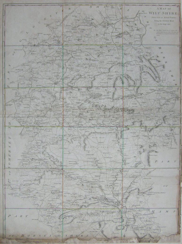Map of Wiltshire - Andrews & Dury
